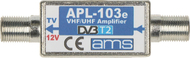 Përforcues antene Ams APL-103E, 12V, për TV tokësor