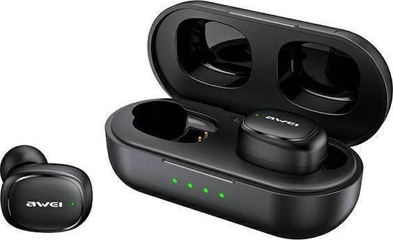Kufje wireless Awei T13 Pro TWS, Bluetooth 5.1, me kuti karikimi, të zeza