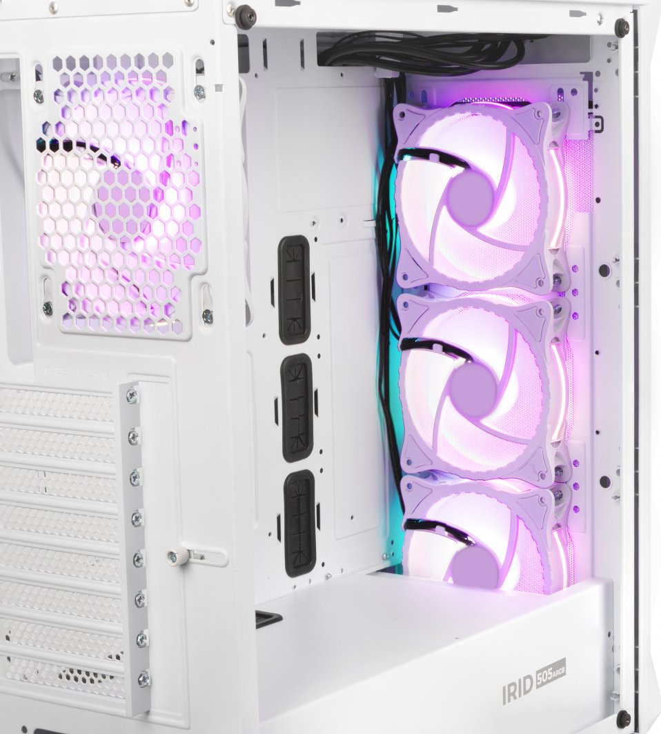 Куќиште за компјутер Genesis Irid 505 ARGB V2, бела боја