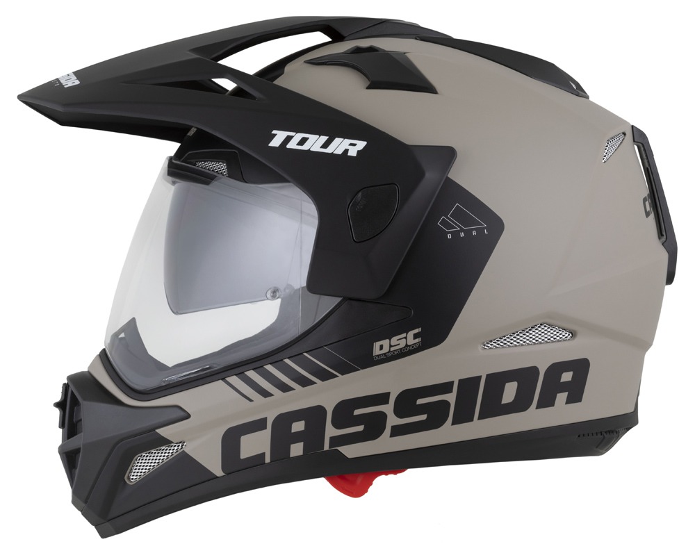 Kaskë moto CASSIDA Tour 2.0 Dual, polikarbonat, visor Pinlock ready, rërë mat e zezë