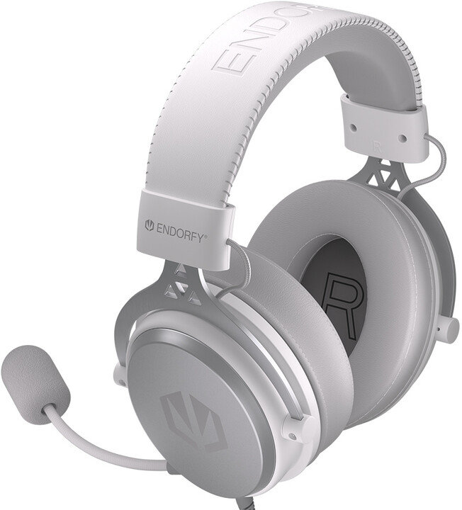 Kufje Endorfy Viro Plus USB Onyx White, të bardha
