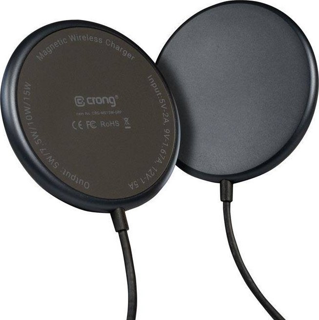 Karikues wireless Crong Inductive Charger CRG-MS15W-GRP, 15W, USB C, gri