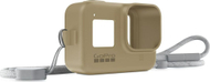 Mbrojtëse silikoni me varëse GoPro Hero8, Case + Lanyard, beige