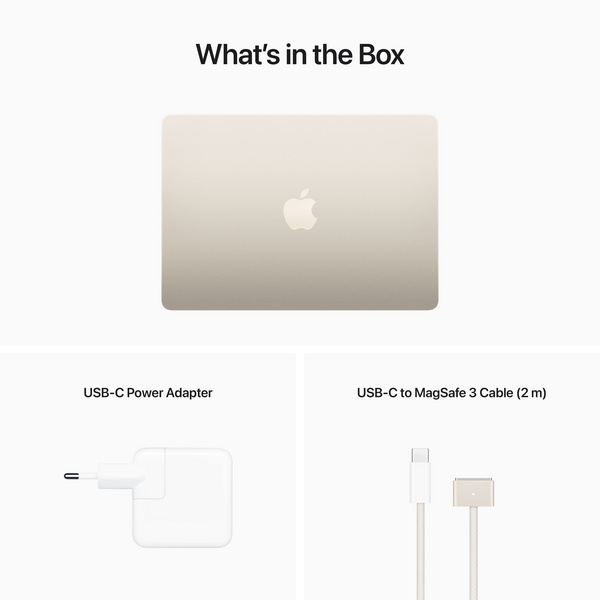 Apple MacBook Air 13.6", M2 8-core, 8GB, 256GB, 8-core GPU, Starlight