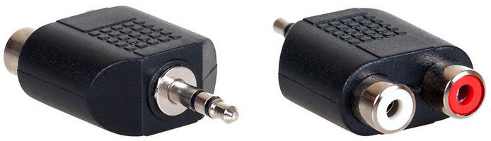 AQ KA406 - 3,5 jack stereo - 2x RCA (cinch)