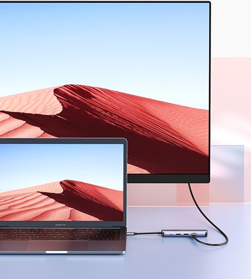 Hub USB C Ugreen Revodok CM418, 2x USB, HDMI 4K 30Hz, RJ45 1Gb, gri