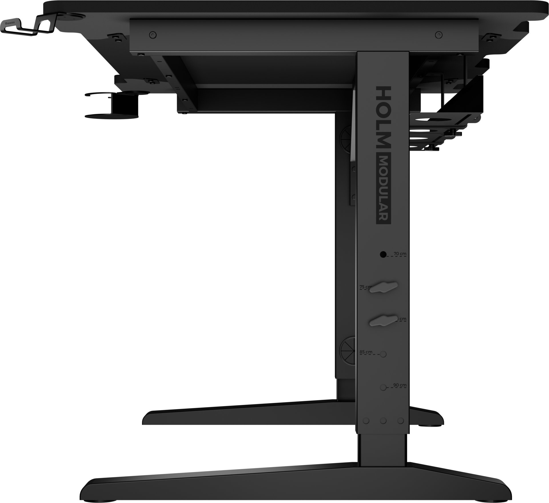 Tavolinë gaming Genesis Holm Modular 120, 120cm, ndriçim RGB, e zezë