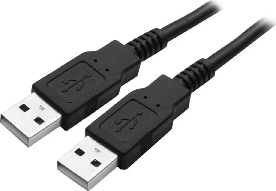 Kabllo USB Logo USB A në USB A, 1.8 m, USB 2.0, e zezë
