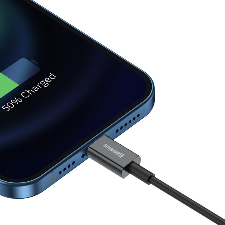 Kabllo BASEUS Superior Series USB-A - Lightning, 2.4A, 1m, e zezë