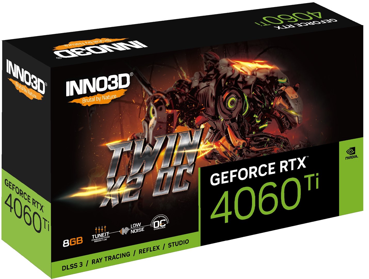Kartë grafike Inno3D NVIDIA GeForce RTX 4060 Ti, OC, 8 GB GDDR6