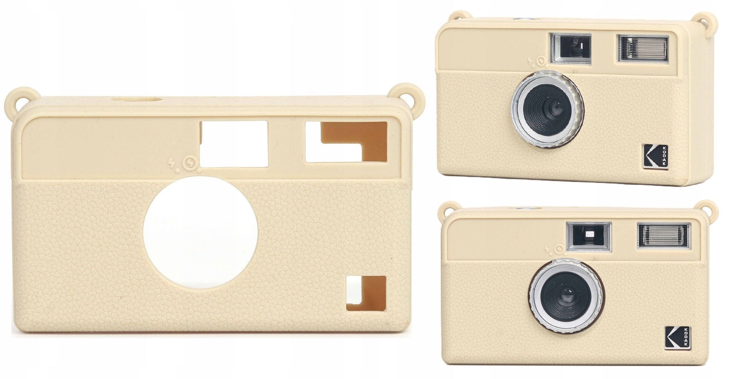 Силиконска заштитна навлака за камера LoveInstant Kodak EKTAR H35 H35N ULTRA F9, беж