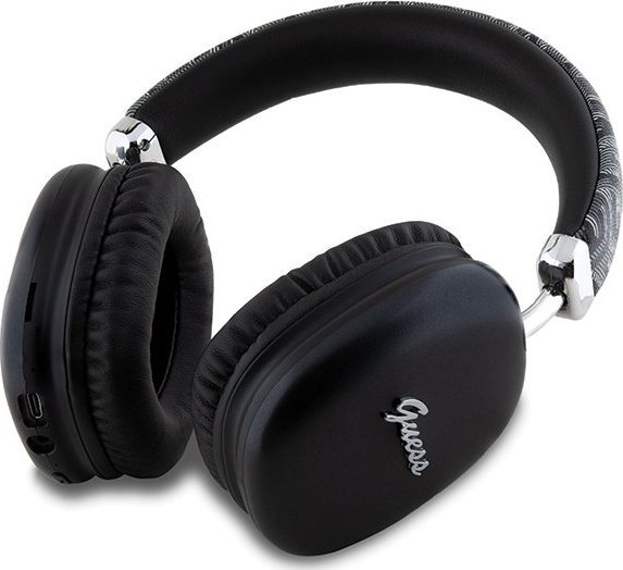 Kufje wireless Guess GCube GUBHK1GCTCSK, on ear, me mikrofon, të zeza