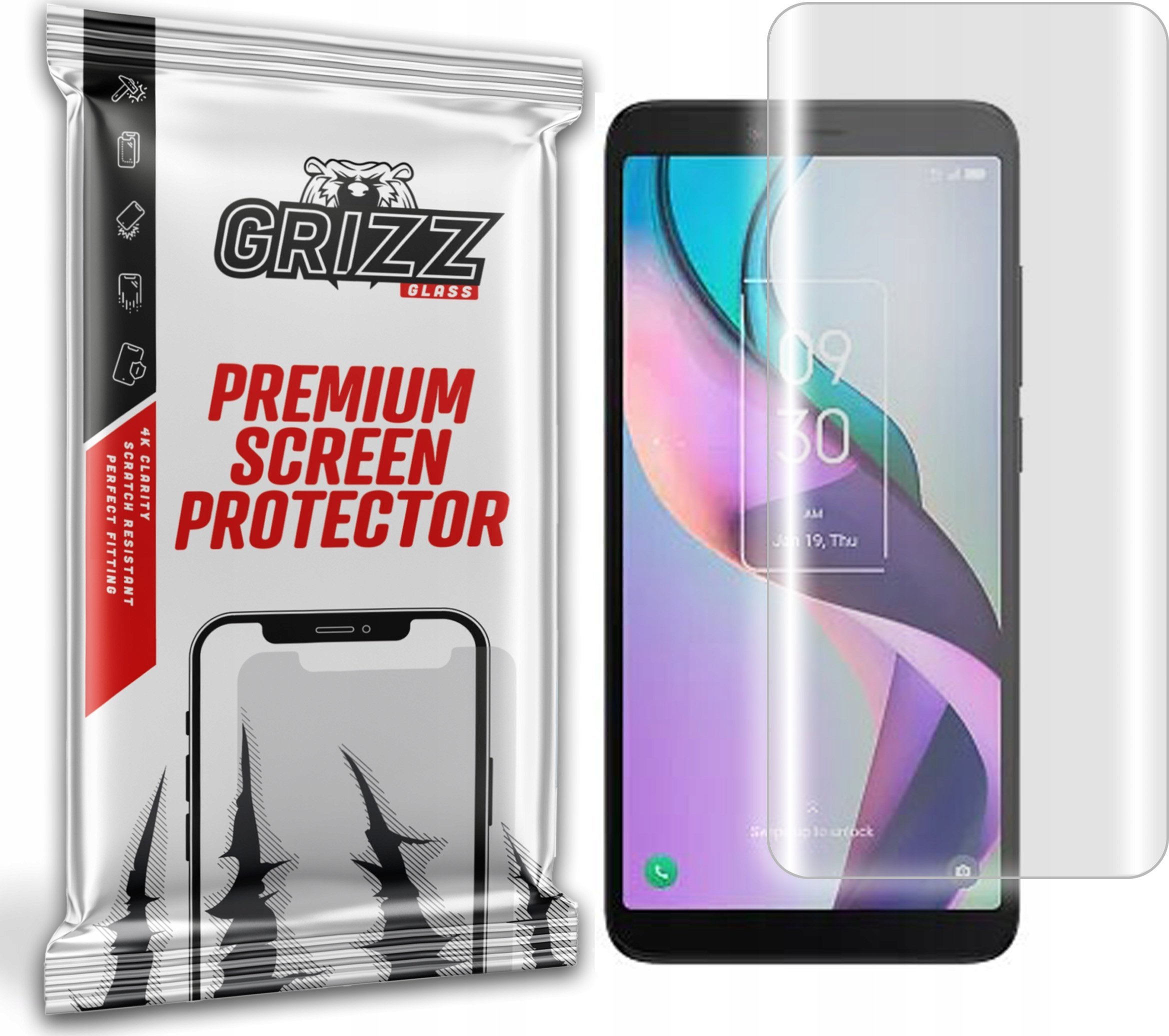 Mbrojtëse ekrani GrizzGlass Hydrofilm, hidrogel për TCL Ion X, transparente