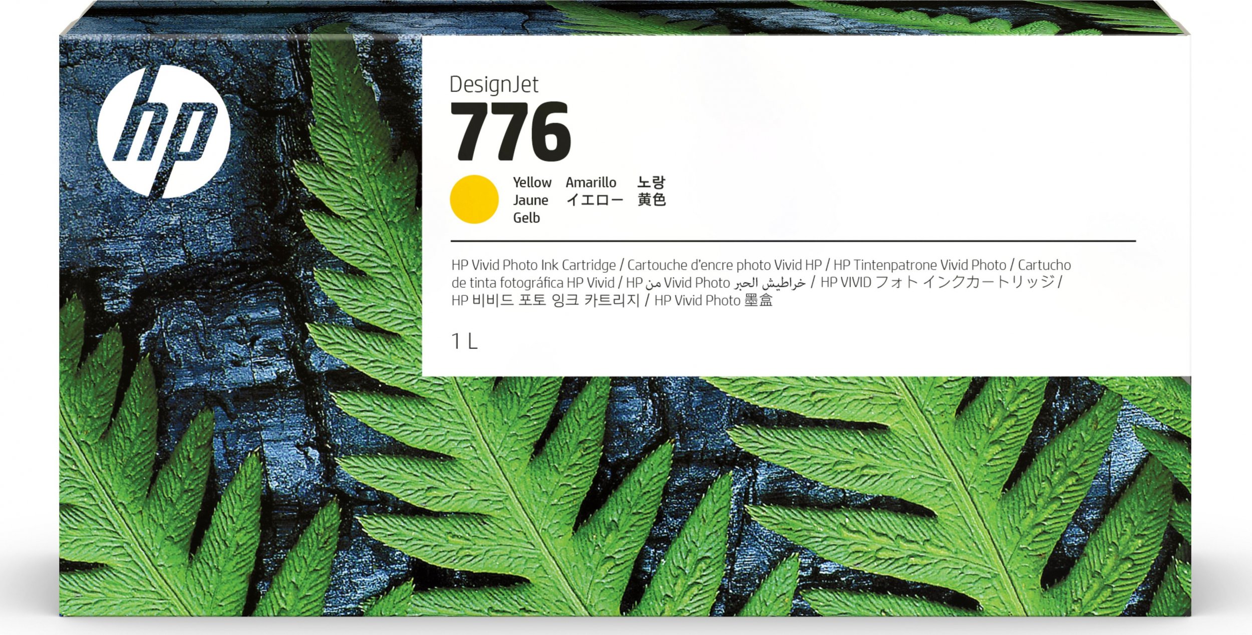 Patronë boje HP 776, 1L, Vivid Photo, e verdhë