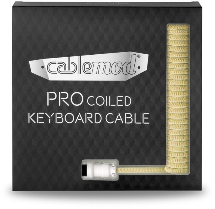 Кабел, CableMod Pro Coiled Cable, USB-C/USB-A, 1,5m,Жолта боја