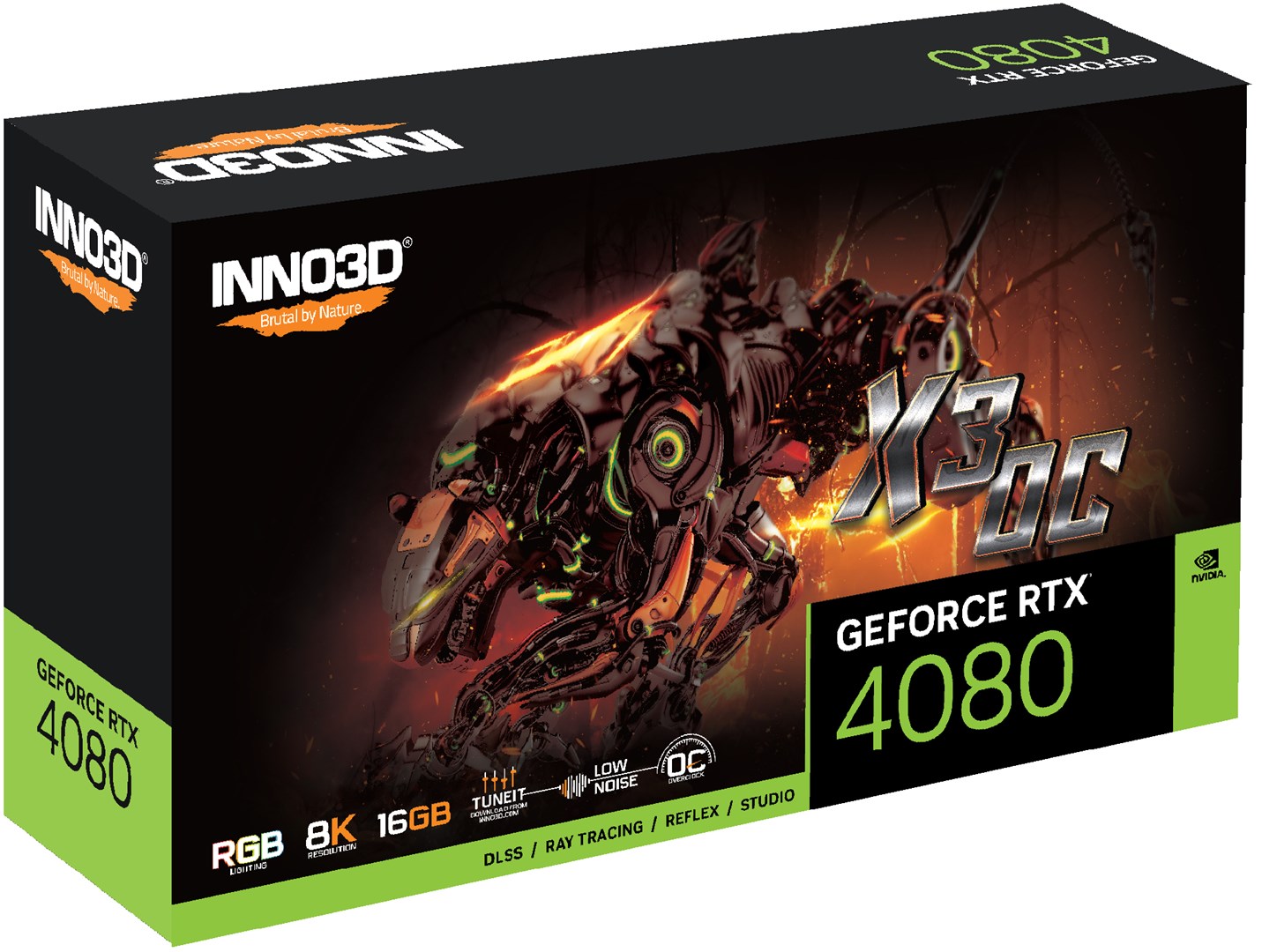 Kartë grafike Inno3D NVIDIA GeForce RTX 4080, OC, 16 GB GDDR6X