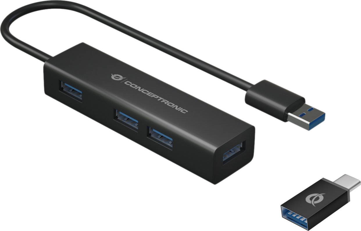 HUB USB Conceptronic CUSB4HUB3, 4 porta USB 3.0, Type A, i zi