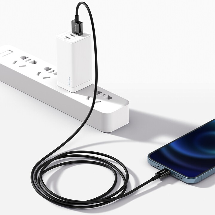 Kabllo BASEUS Superior Series USB-A - Lightning, 2.4A, 1m, e zezë