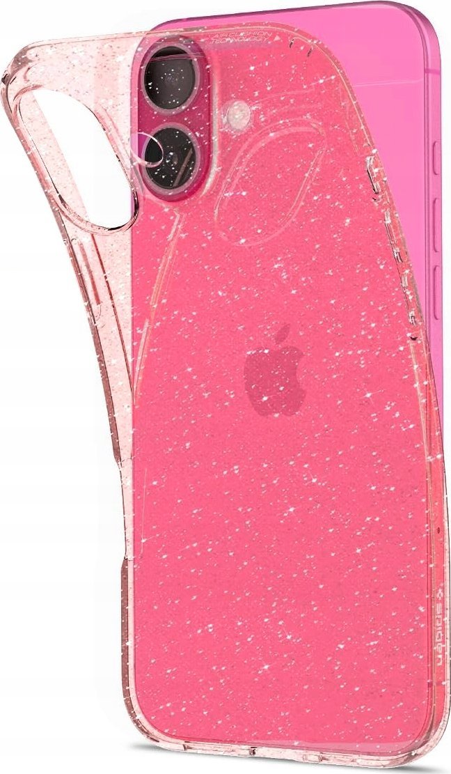 Mbulesë telefoni Spigen Liquid Crystal Glitter, për iPhone 16, TPU, Rose Quartz me shkëlqim