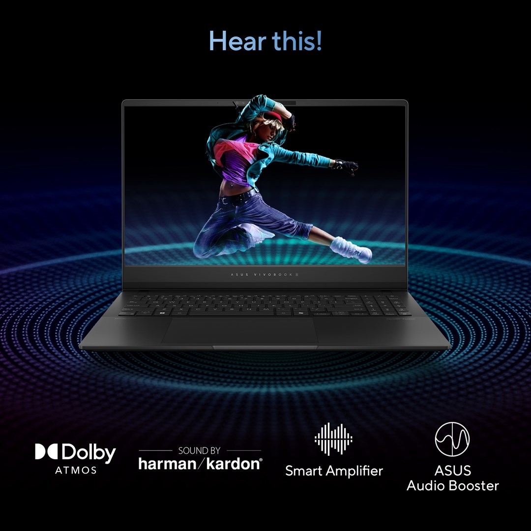 Laptop ASUS Vivobook S, 15.6", Intel 185H, 32 GB RAM, 1 TB SSD, i zi