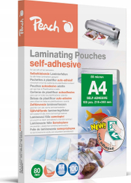 Ламинирачки фолии Peach S-PP580-15, A4, самолепливи, 100 парчиња