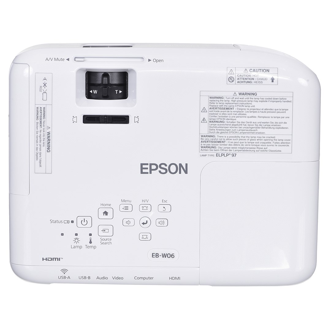 Проектор Epson EB-W06, WXGA 1280x800, 3700 Lumens, бел