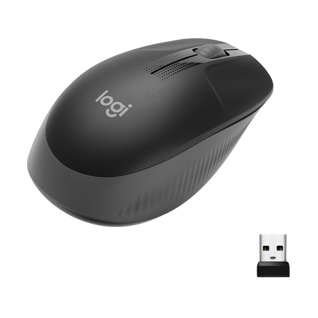 Maus Logitech M190, RF Wireless, i hirtë