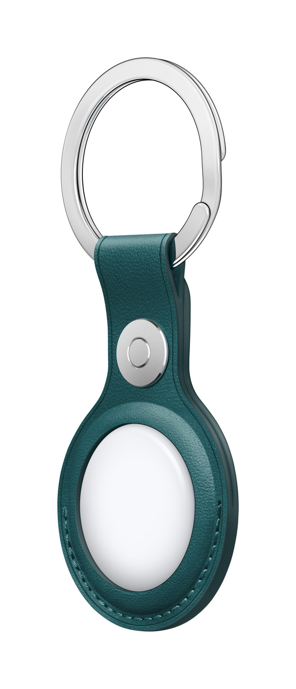 Apple AirTag Leather Key Ring, Forest Green (Seasonal Summer2021)