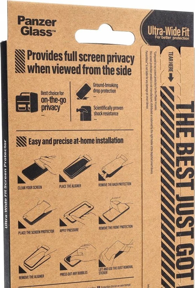 Qelq mbrojtës PanzerGlass Ultra Wide Fit Privacy, për Samsung Galaxy A55 5G, transparent