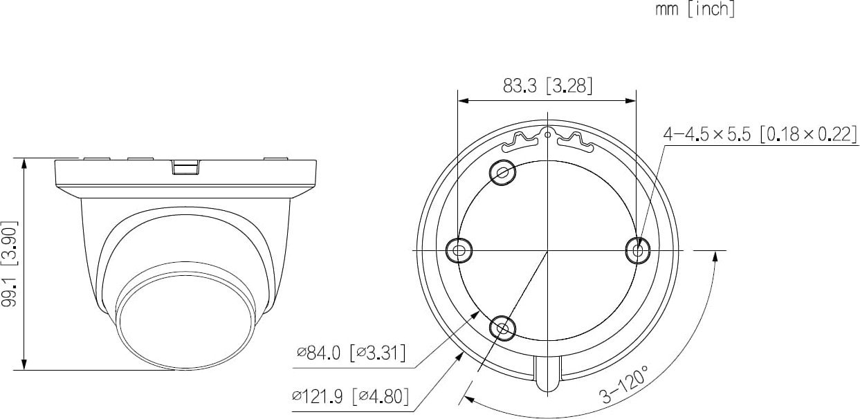 Kamerë IP Dahua IPC-HDW2449TM-S-IL, 4MP, lentë 2.8mm, e zezë