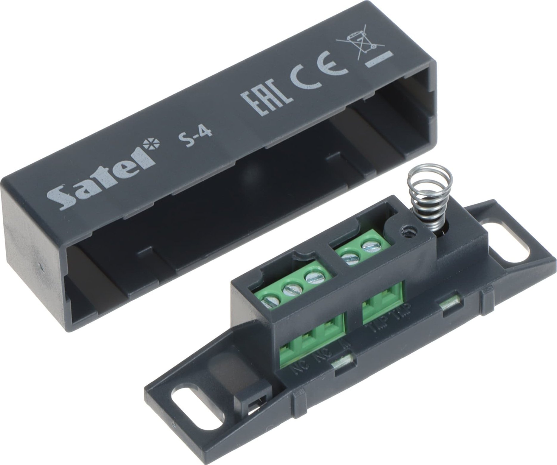 Магнетен контакт Satel S-4-DG, со кабел, темно сив