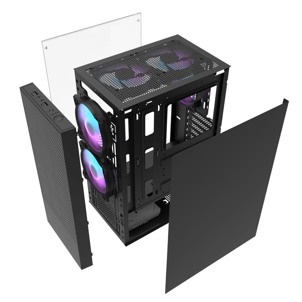 [OUTLET] Kasë Darkflash A290, Mid-Tower, e zezë