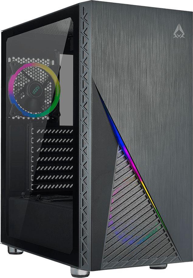 Kasë kompjuteri Azza Zeno ARGB (CSAZ-350), e zezë