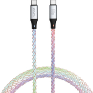 Kabllo USB 4smarts RGBCord, USB-C në USB-C, 60W, 1.5m, shumëngjyrëshe