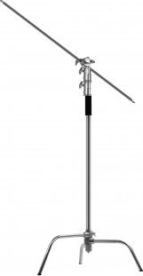 Stativ ndriçimi Camrock CS-330, lartësi deri 330 cm, kapacitet 10 kg, argjendtë