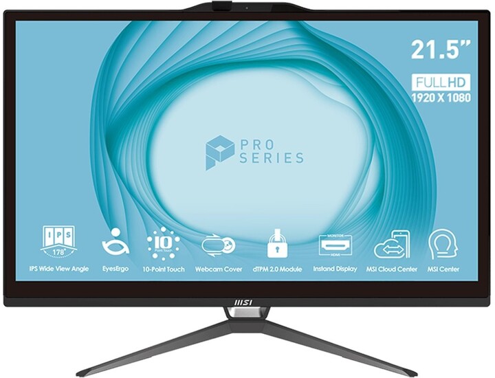 Компјутер MSI PRO AP222T 13M-003EU, 2-core Intel Pentium G7400, 4GB RAM, 128GB SSD, Intel UHD Graphics,црна боја