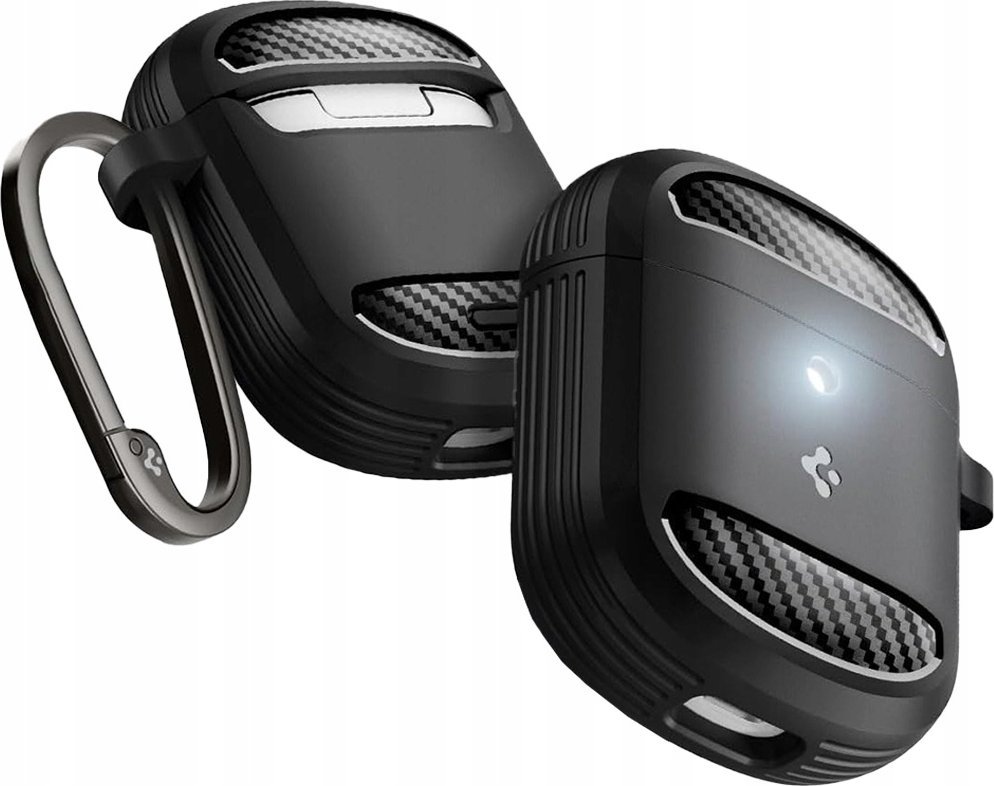 Mbulesë Spigen Rugged Armor për Google Pixel Buds Pro 2 2024 dhe Pixel Buds Pro 1 2022, me varëse, e zezë matte