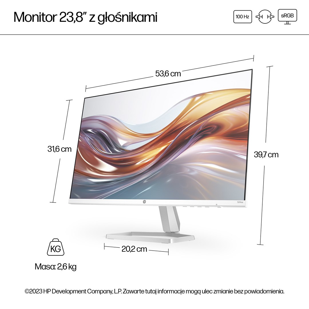 Monitor HP Series 5, 23.8", 1920 x 1080, 100 Hz, i argjendtë