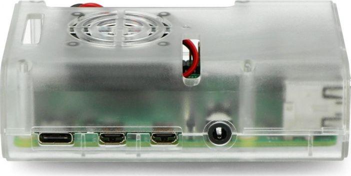 Kuti mbrojtëse JustPi Enclosure për Raspberry Pi 4B, me ventilator, e zezë