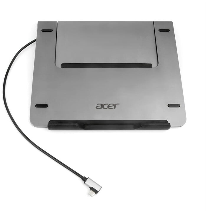 Mbajtëse laptopi Acer me stacion docking 5në1 USB-C, e argjendtë