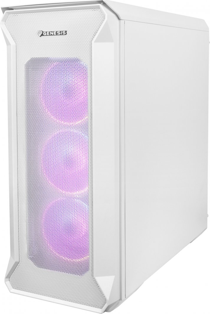 Куќиште за компјутер Genesis Irid 505 ARGB V2, бела боја