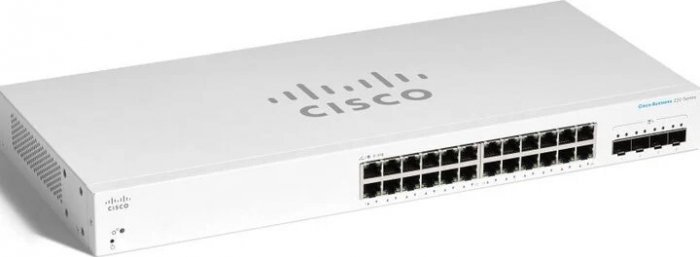 Switch rrjeti Cisco Business 220 CBS220-24T-4G, 24 porta Gigabit, i bardhë
