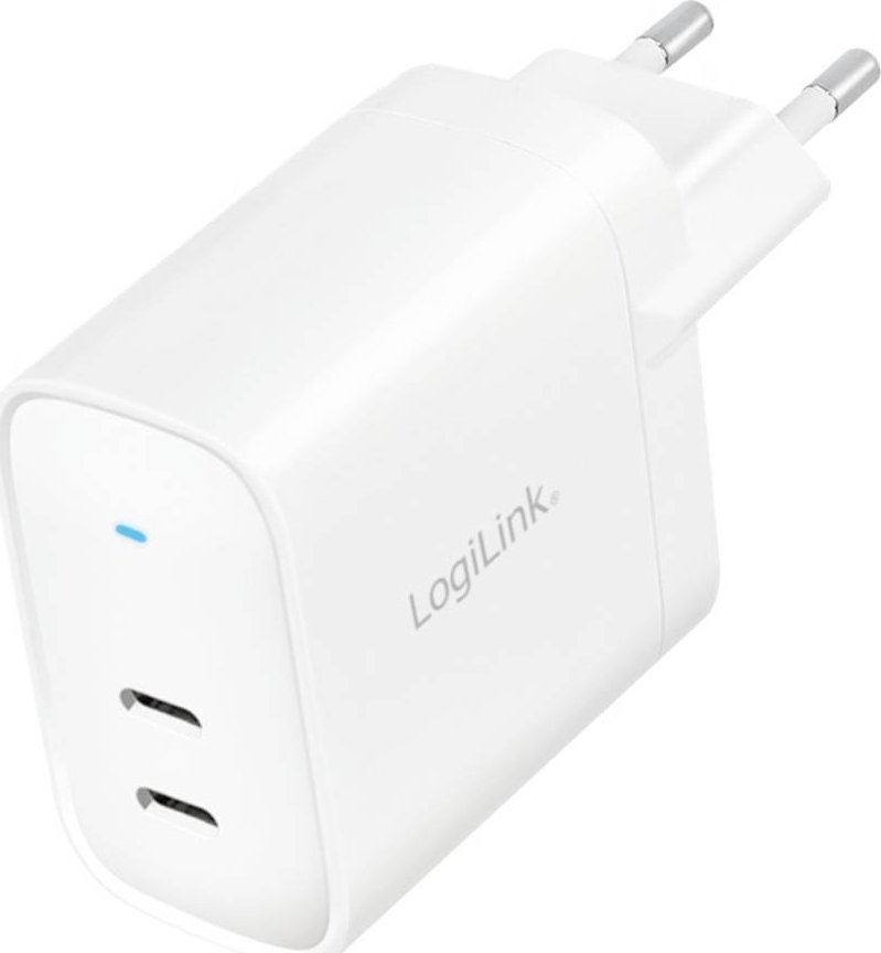 Karikues muri LogiLink PA0282, 40W, 2x USB C PD PPS, i bardhë