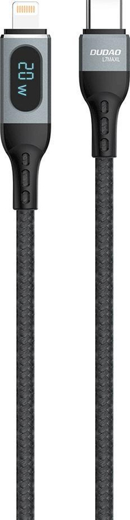 Kabllo Dudao USB-C - Lightning, e zezë