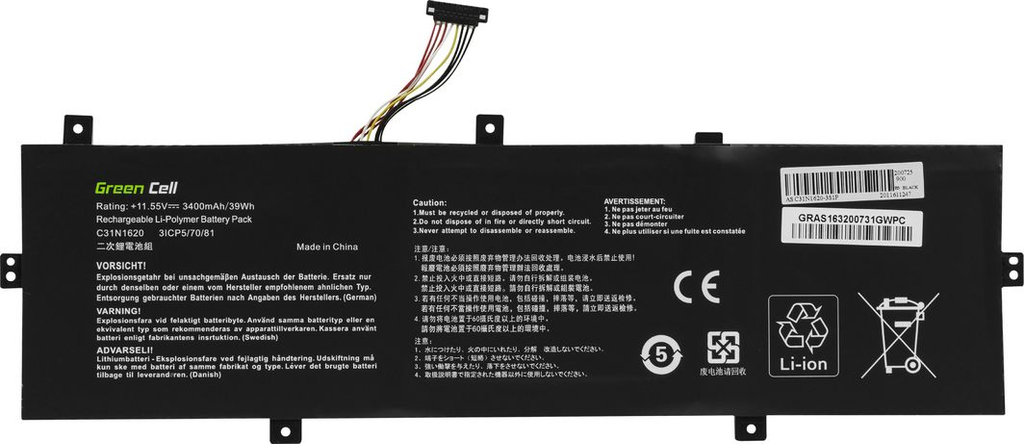 Bateri për laptop Green Cell C31N1620 për Asus ZenBook UX430 UX430U UX430UA UX430UN UX430UQ