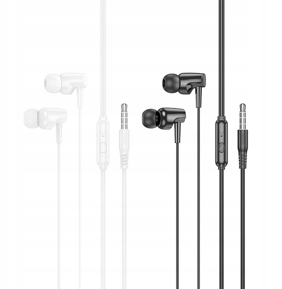 Слушалки со кабел Hoco M112, 3.5 mm, со микрофон, бели