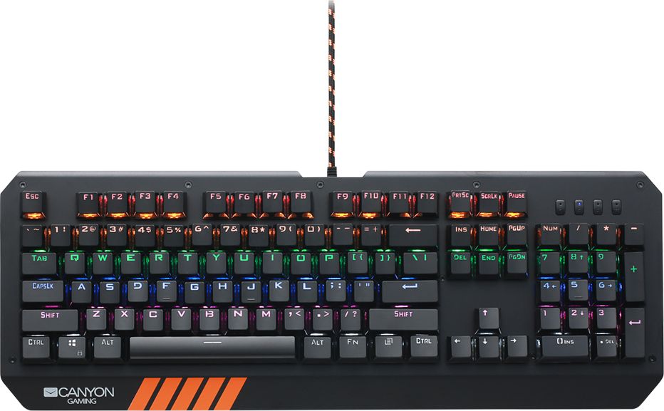 Tastierë gaming Canyon Hazard GK-6, mekanike Cherry MX Blue, me ndriçim RGB