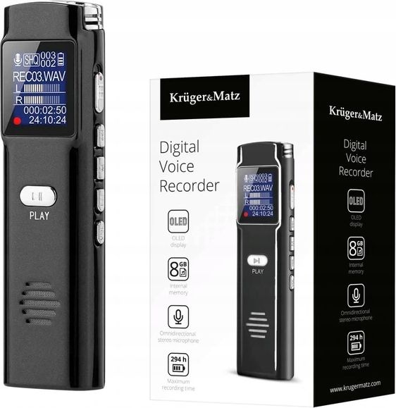 Звучен снимач Kruger &amp; Matz KM0286, пренослив, црн