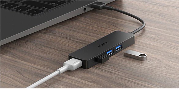 USB Hub USB-A Aukey CB-H39, 4 porte, 5Gbps, i zi