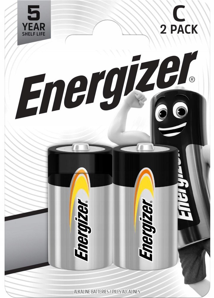 Bateri alkaline Energizer Everyday LR14 C, 1.5V, paketim 2 copë